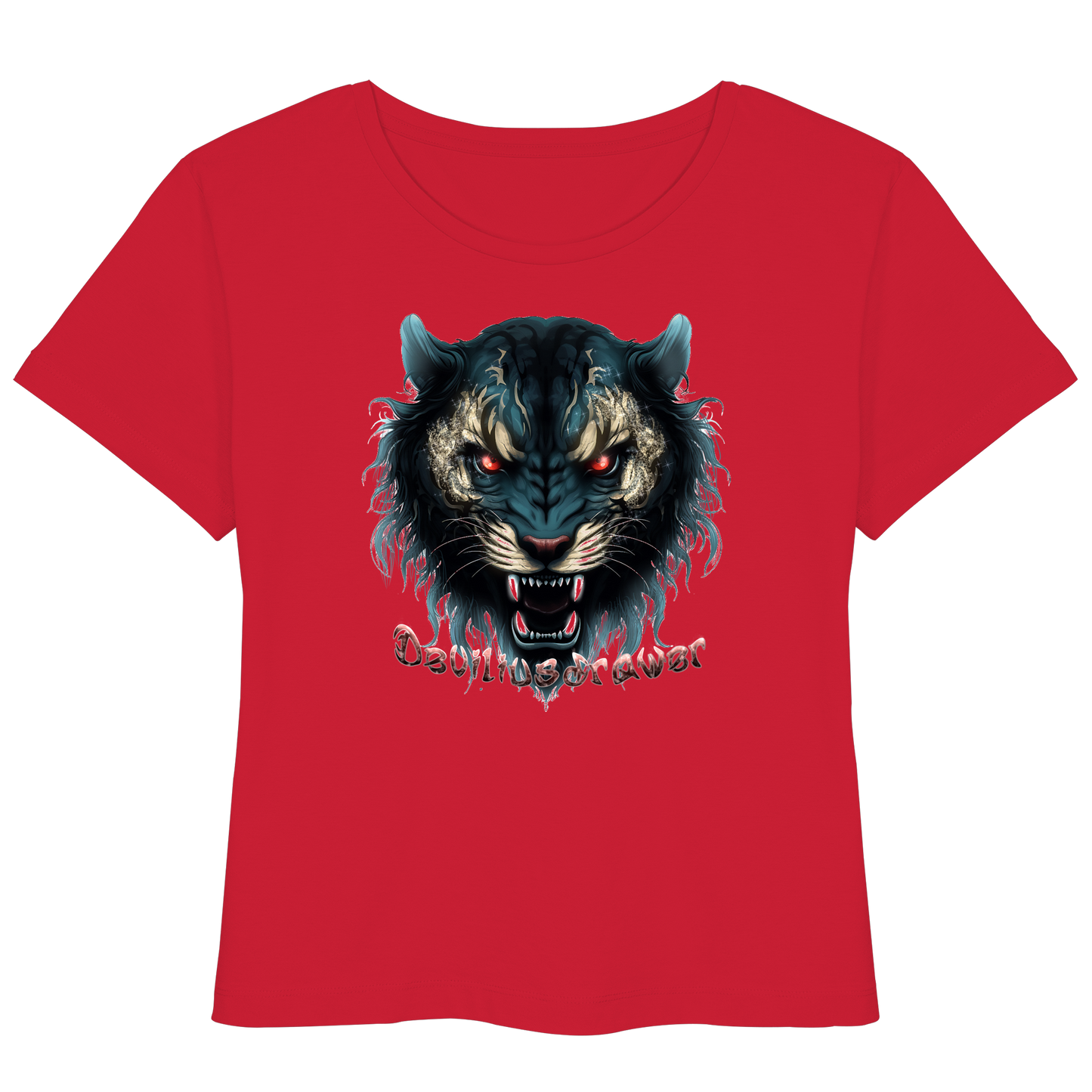 Deviliusdrawer Tigercat - Womens Organic Lightweight T-Shirt