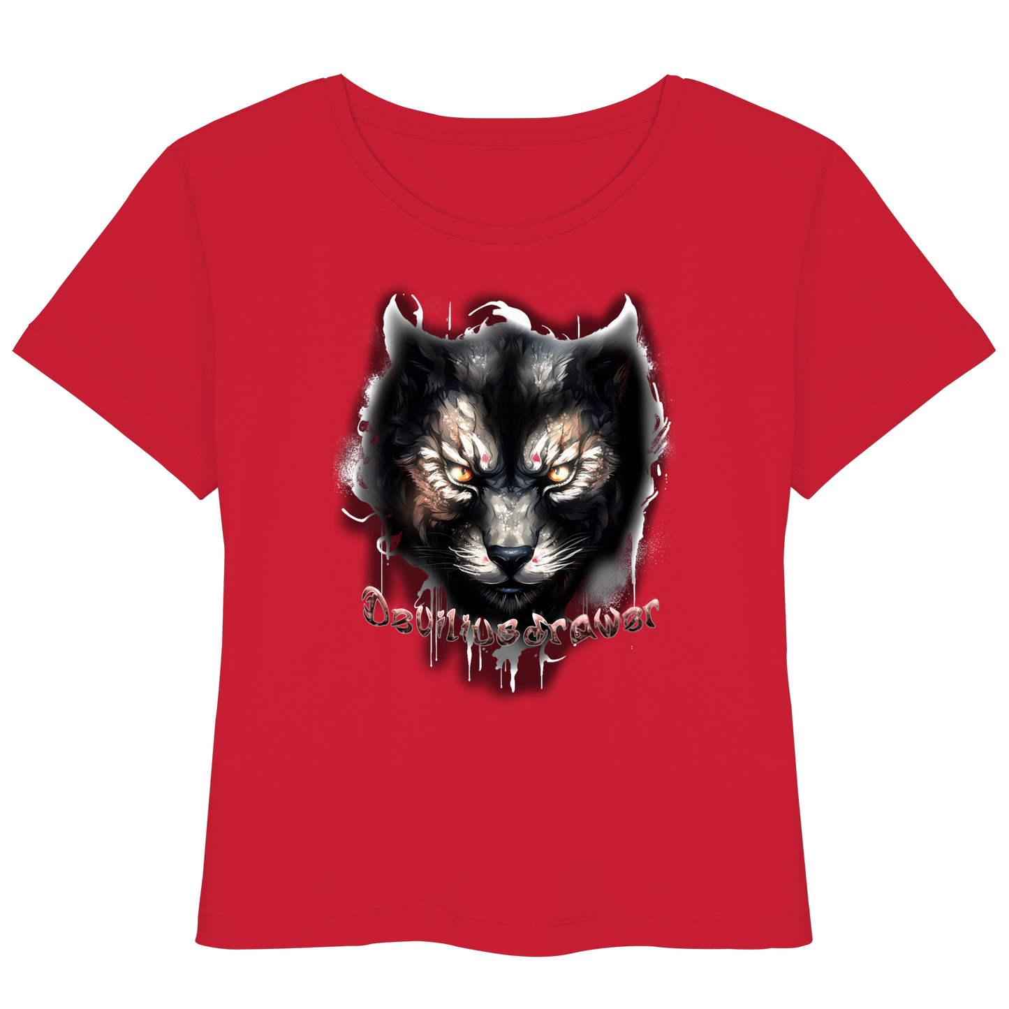 Deviliusdrawer Vampire Cat - Womens Organic Lightweight T-Shirt
