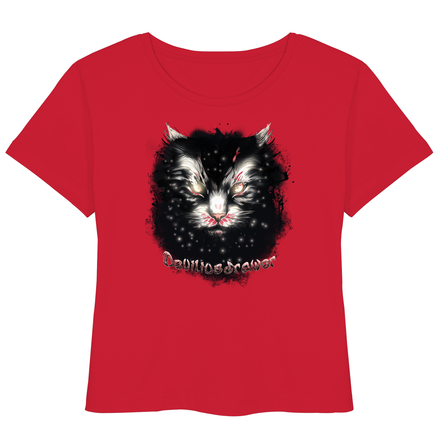 Deviliusdrawer Star Cat - Womens Organic Lightweight T-Shirt