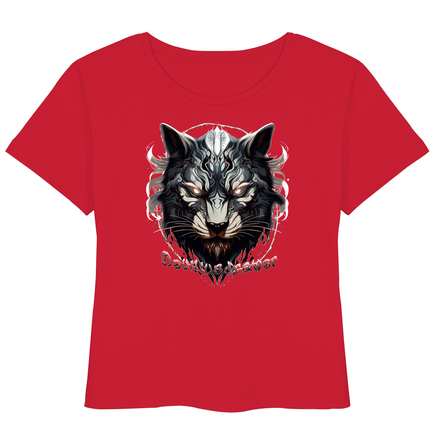 Deviliusdrawer Wolfcat - Womens Organic Lightweight T-Shirt
