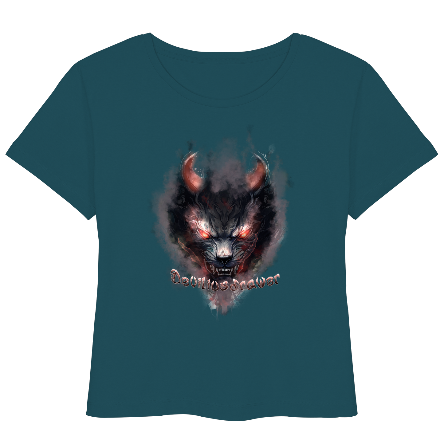 Deviliusdrawer Red Smoked Cat - Womens Organic Lightweight T-Shirt