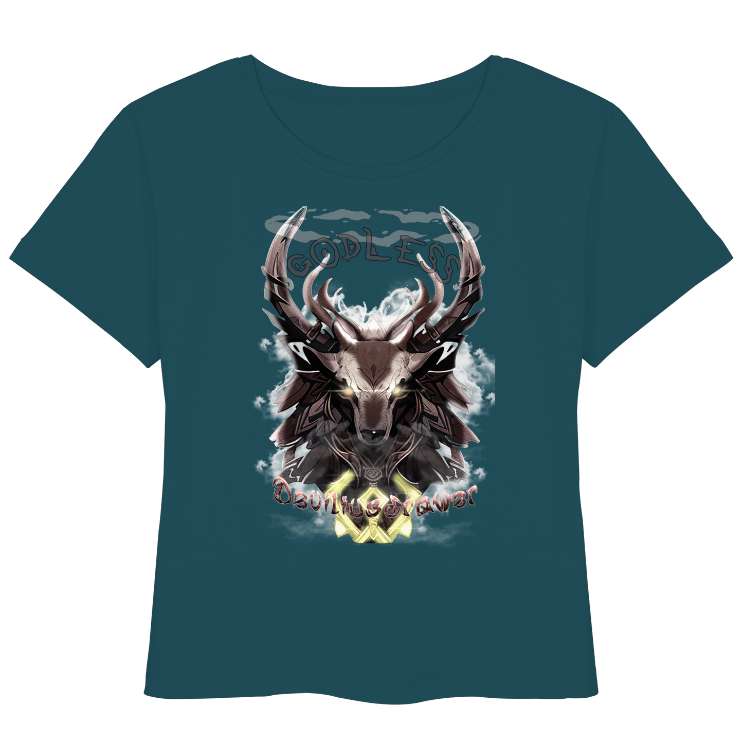 Deviliusdrawer Godless Deer - Womens Organic Lightweight T-Shirt