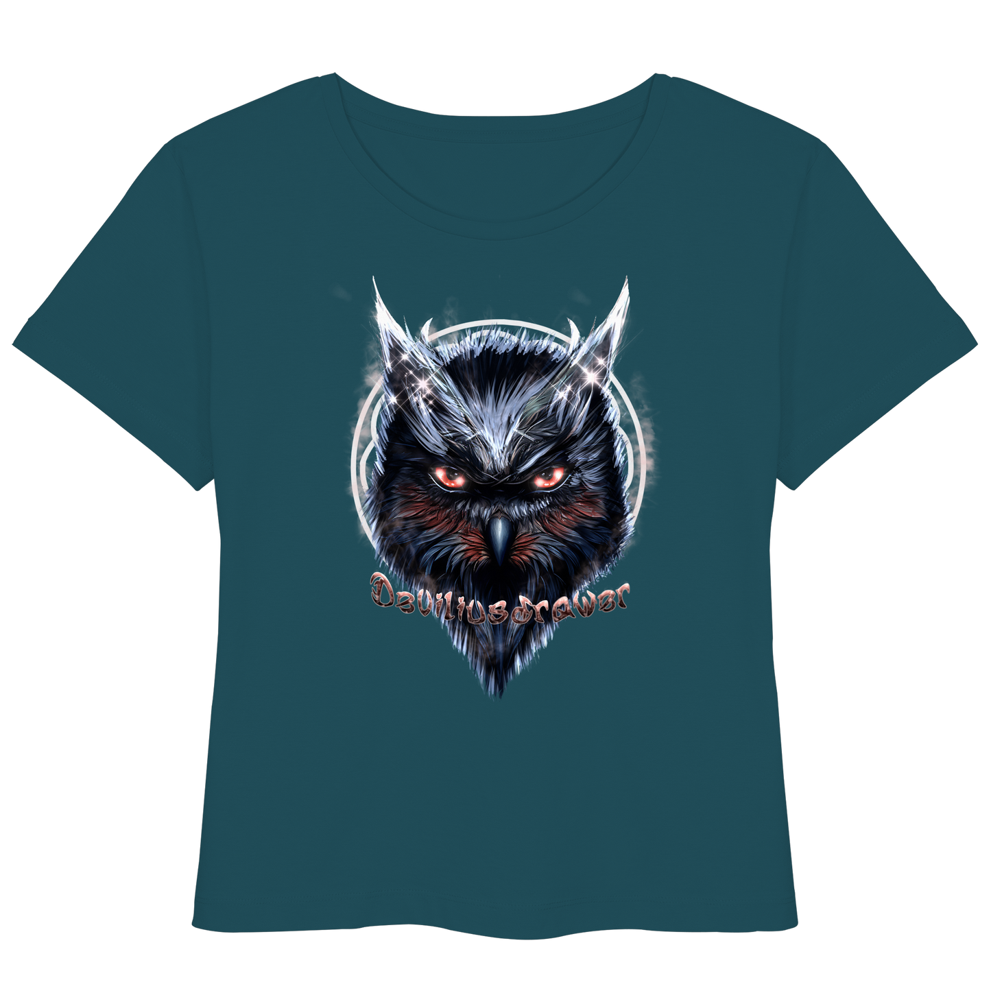 Deviliusdrawer Fire Owl - Womens Organic Lightweight T-Shirt
