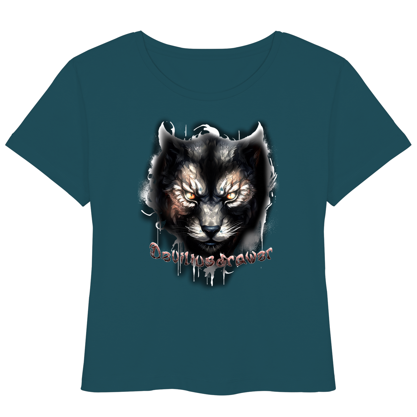 Deviliusdrawer Vampire Cat - Womens Organic Lightweight T-Shirt
