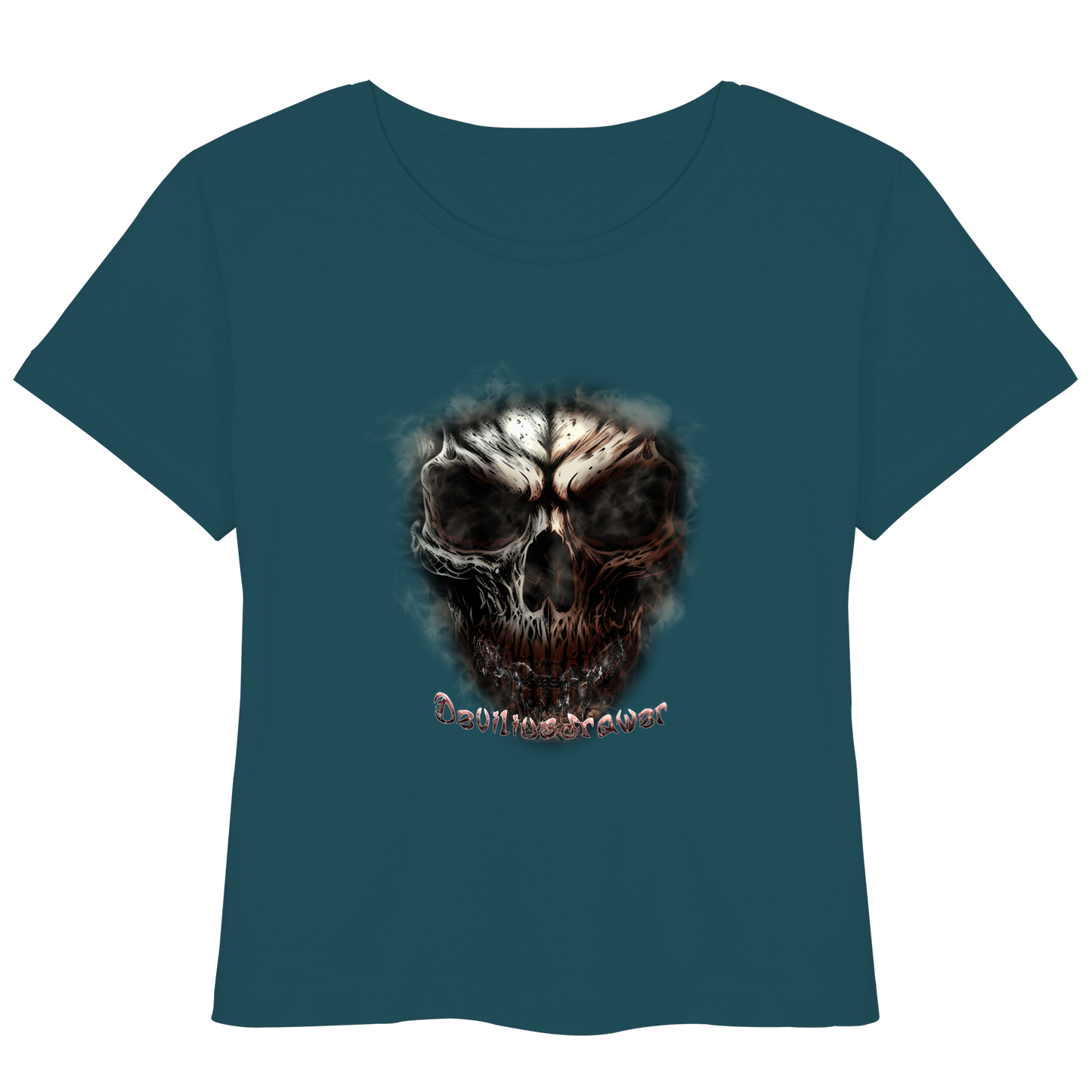 Deviliusdrawer Fire Skeleton - Womens Organic Lightweight T-Shirt