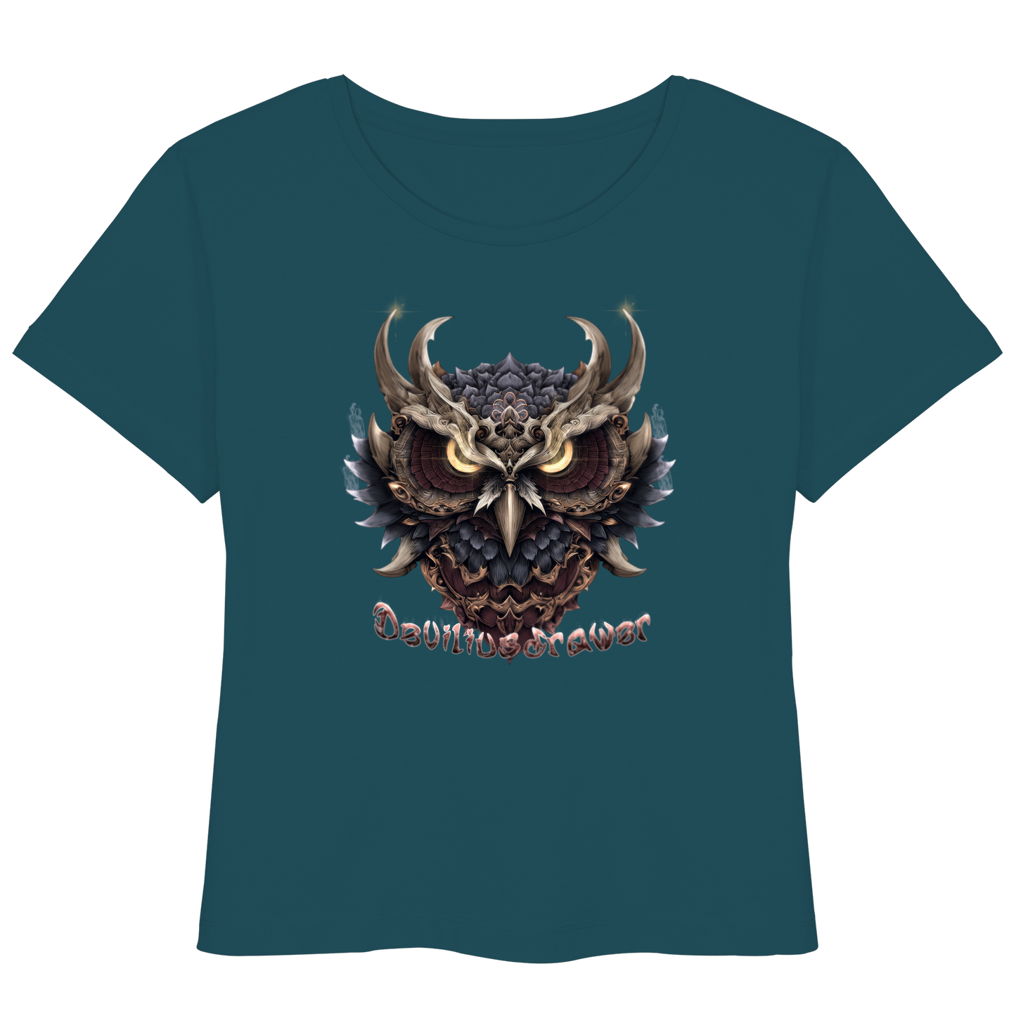 Deviliusdrawer Golden Owl - Womens Organic Lightweight T-Shirt