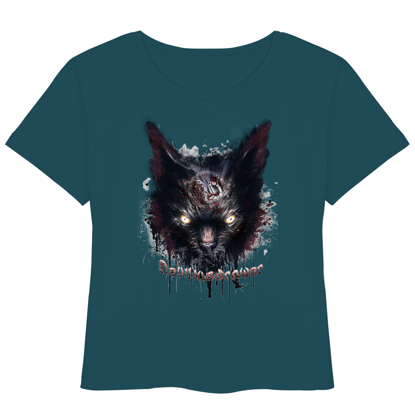 Deviliusdrawer Zombie Cat - Womens Organic Lightweight T-Shirt