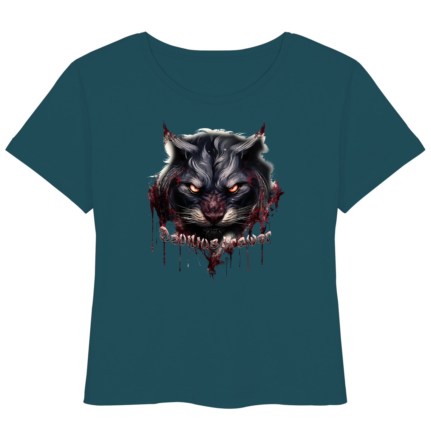 Deviliusdrawer Badass Cat - Womens Organic Lightweight T-Shirt