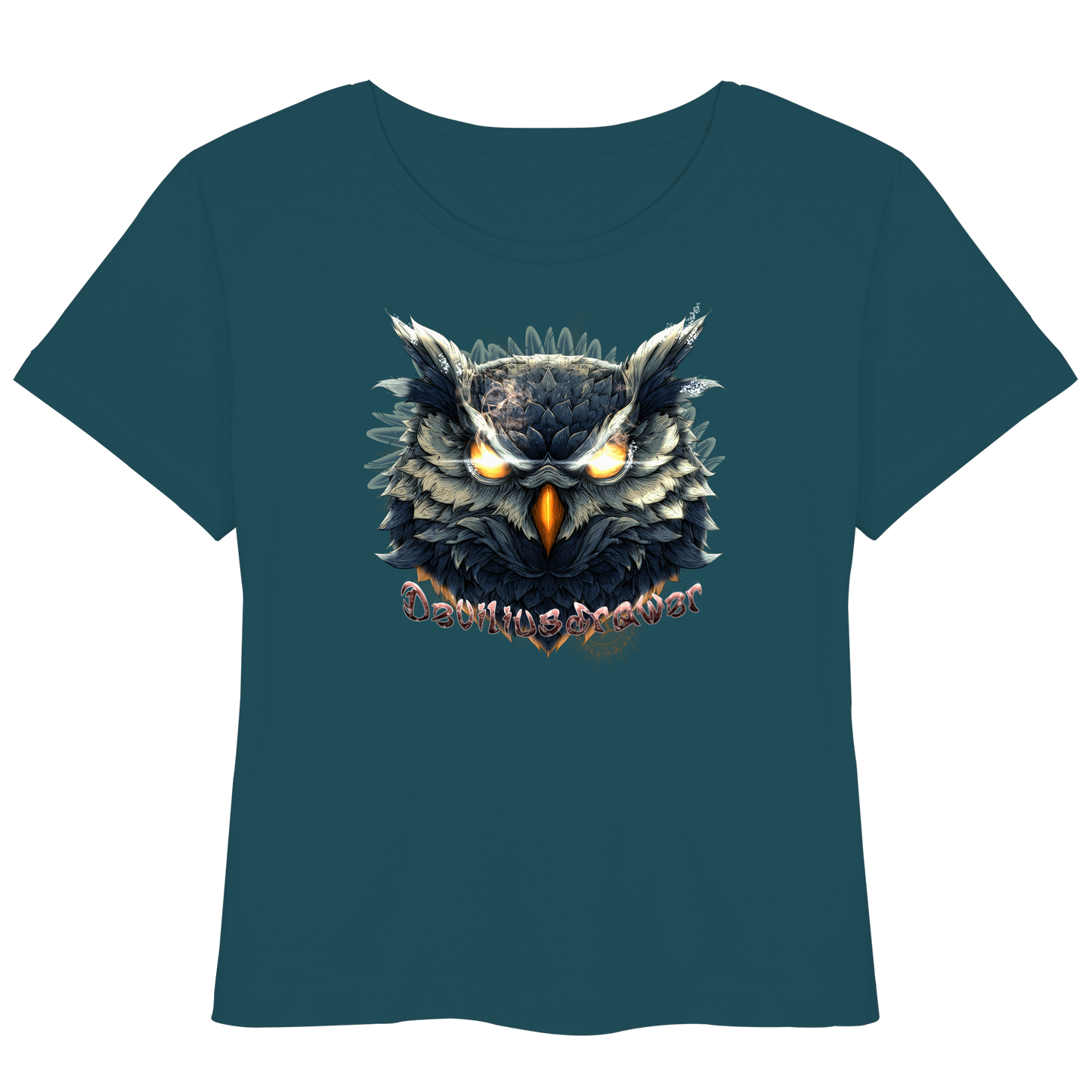 Deviliusdrawer Dark Fire Owl - Womens Organic Lightweight T-Shirt