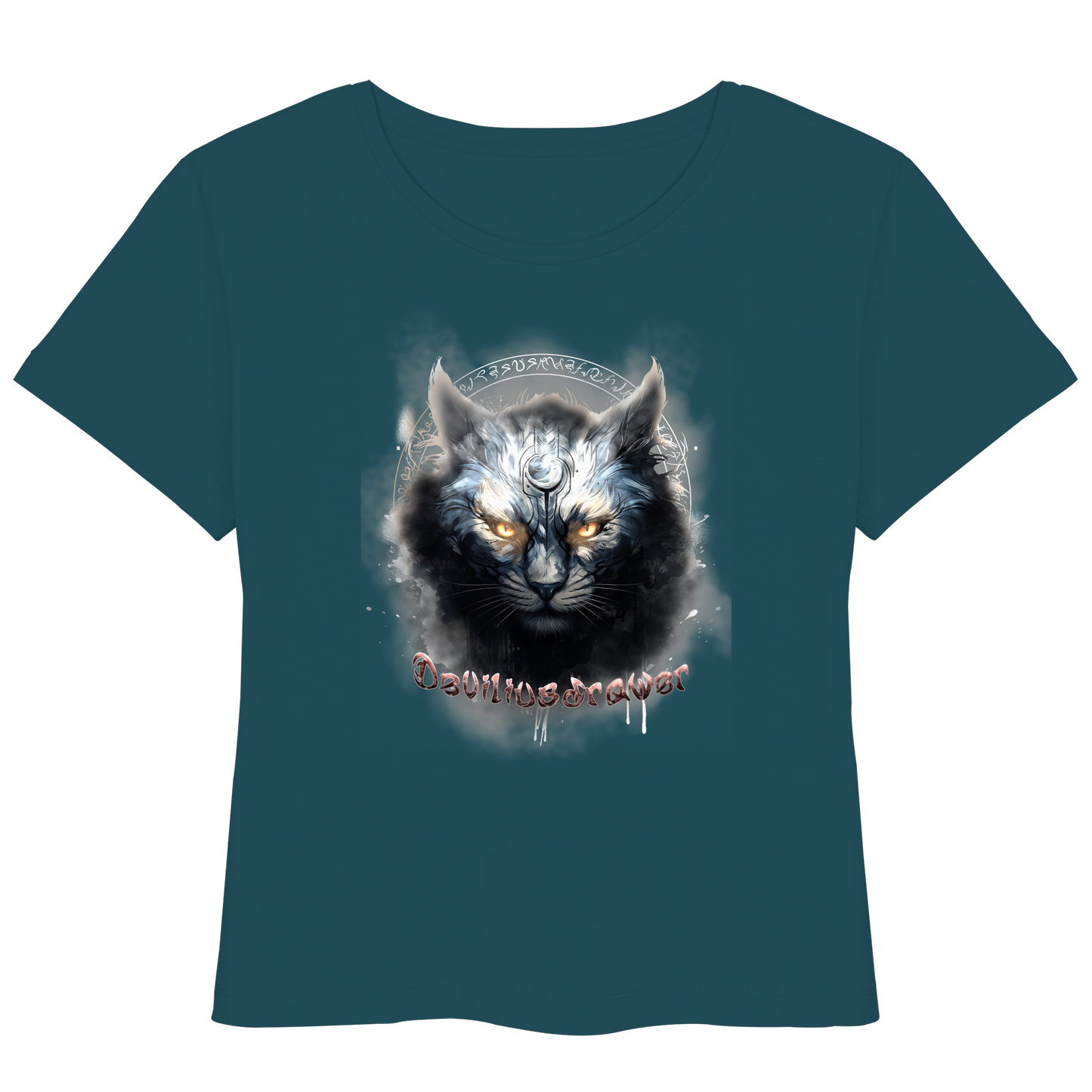 Deviliusdrawer Mysthic Cat - Womens Organic Lightweight T-Shirt