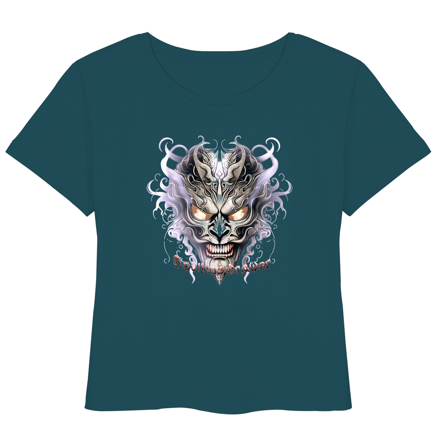 Deviliusdrawer Demon Mask Violet - Womens Organic Lightweight T-Shirt