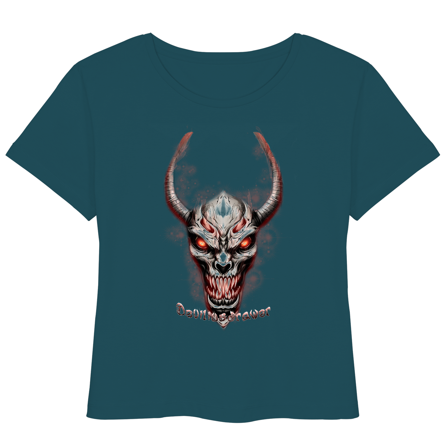 Deviliusdrawer Red Eyed Skeleton - Womens Organic Lightweight T-Shirt