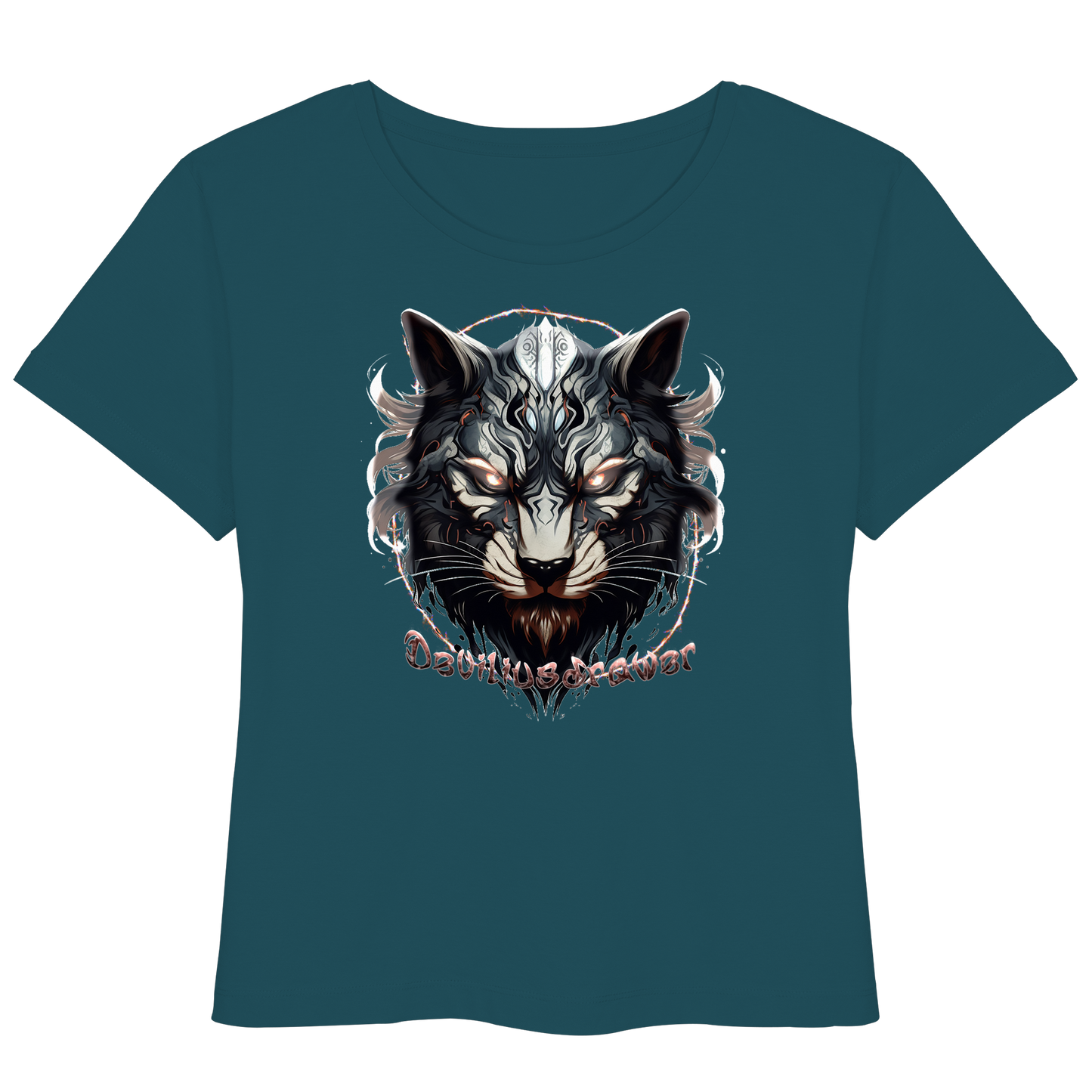 Deviliusdrawer Wolfcat - Womens Organic Lightweight T-Shirt