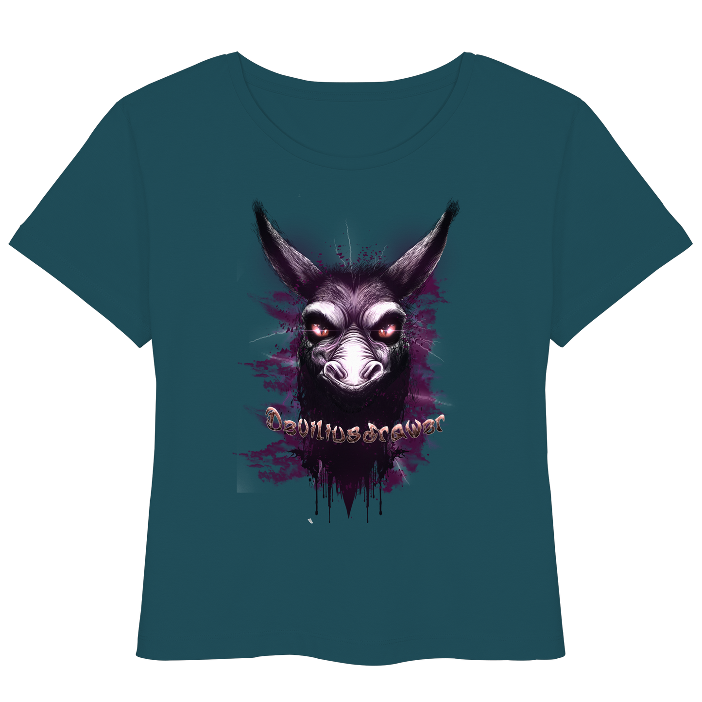Deviliusdrawer Purple Donkey - Womens Organic Lightweight T-Shirt