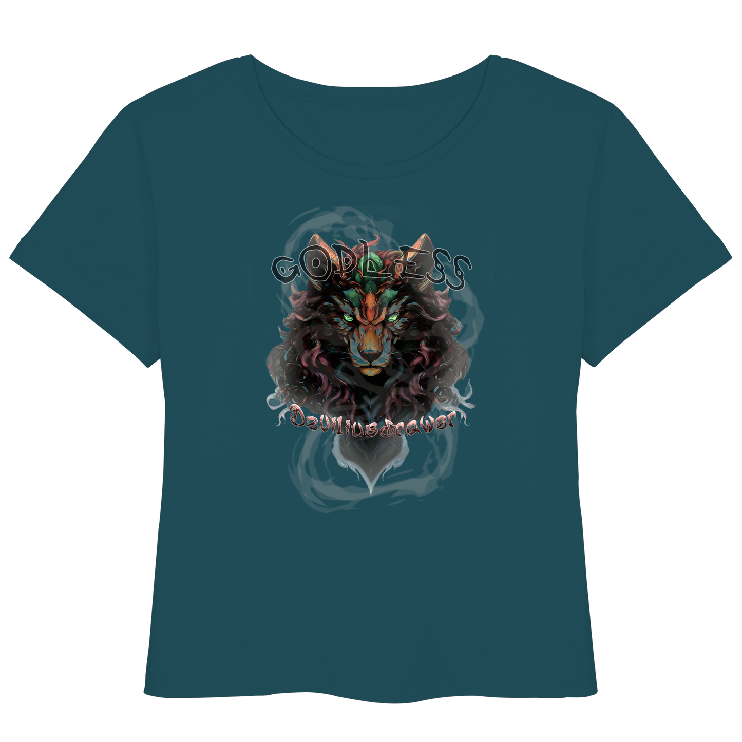 Deviliusdrawer Godless Wolf - Womens Organic Lightweight T-Shirt
