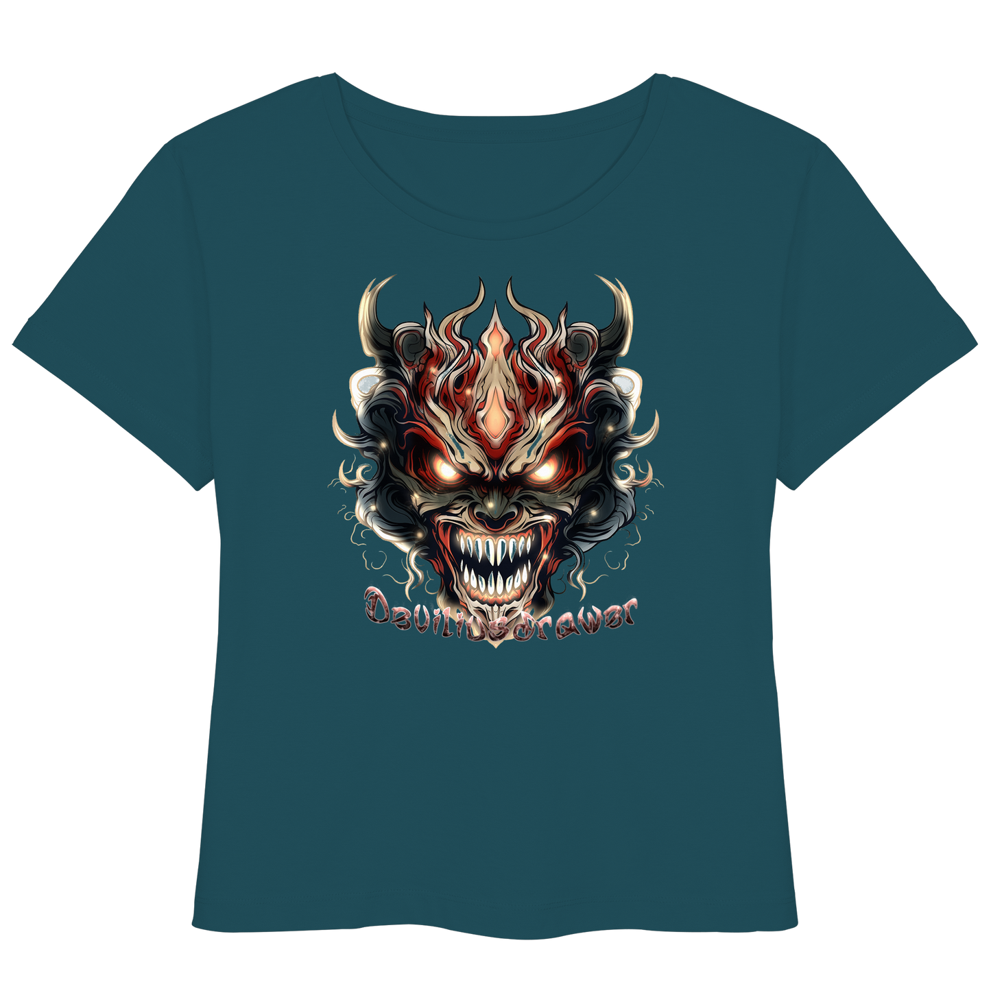 Deviliusdrawer Evil Vamp Mask - Womens Organic Lightweight T-Shirt
