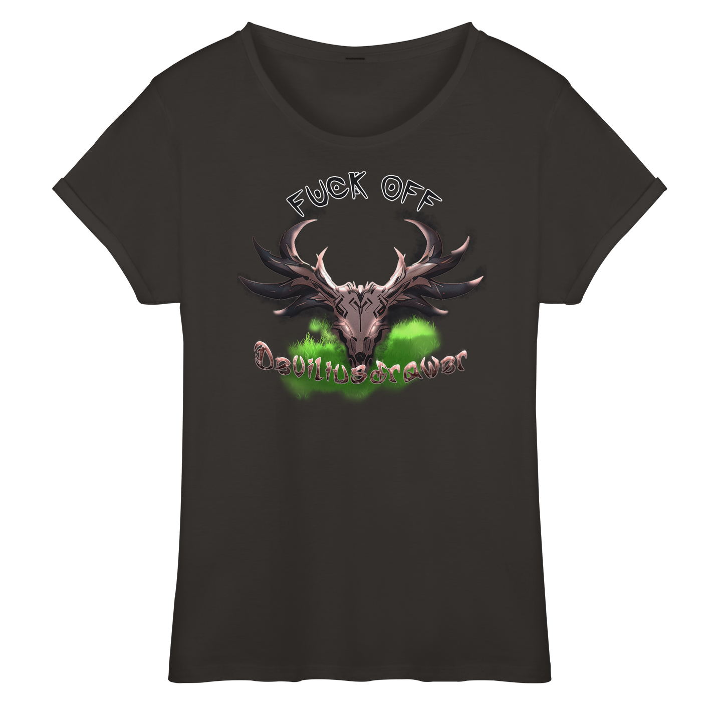 Deviliusdrawer Bad Deer - Womens Roll-Up T-Shirt