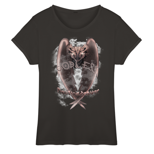 Deviliusdrawer Godless Owl - Womens Roll-Up T-Shirt