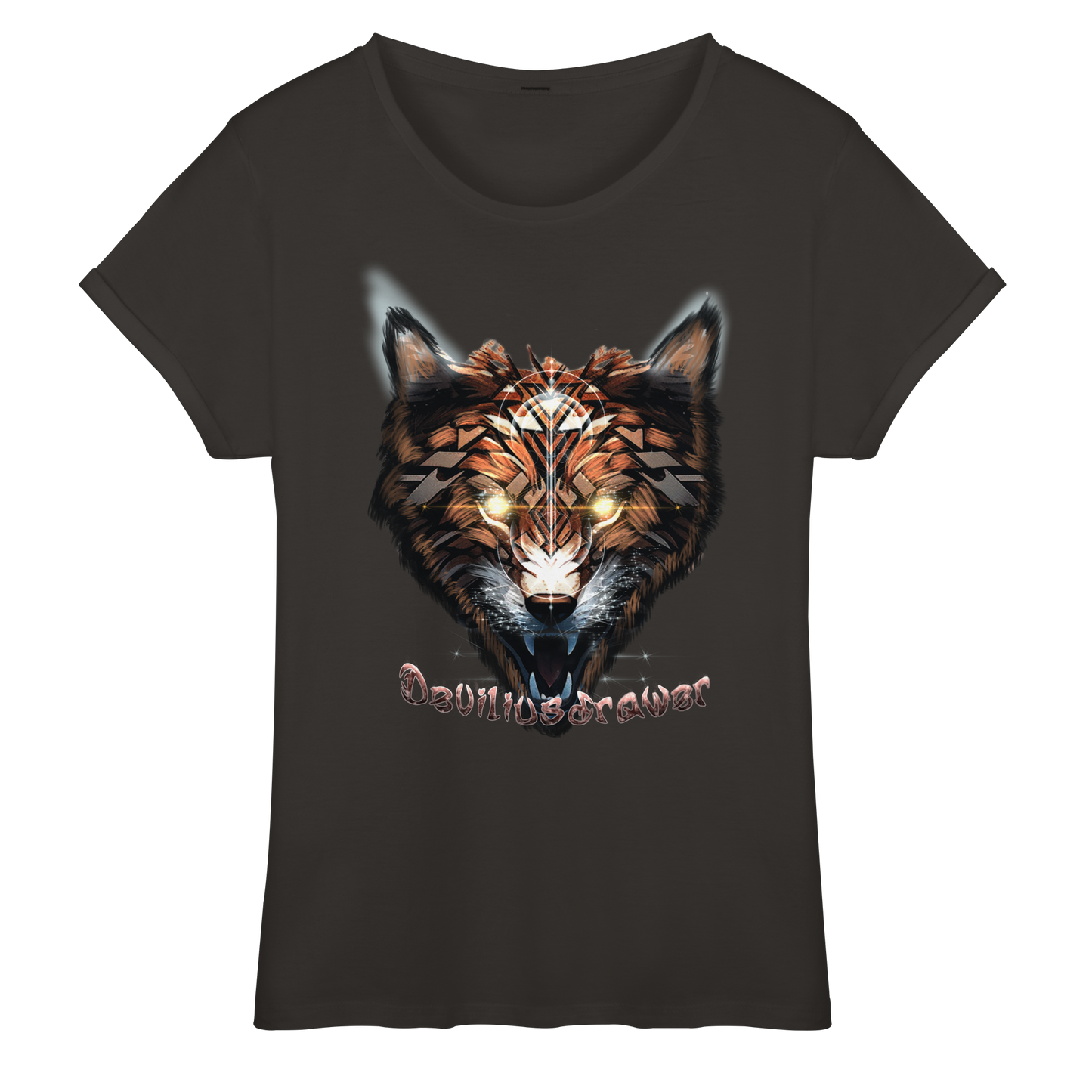 Deviliusdrawer Foxwolf - Womens Roll-Up T-Shirt