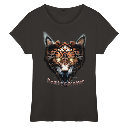 Deviliusdrawer Foxwolf - Womens Roll-Up T-Shirt