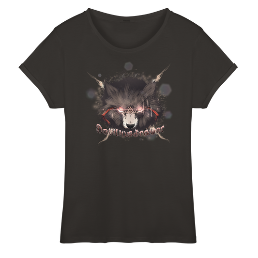 Deviliusdrawer Sparking Wolf - Womens Roll-Up T-Shirt