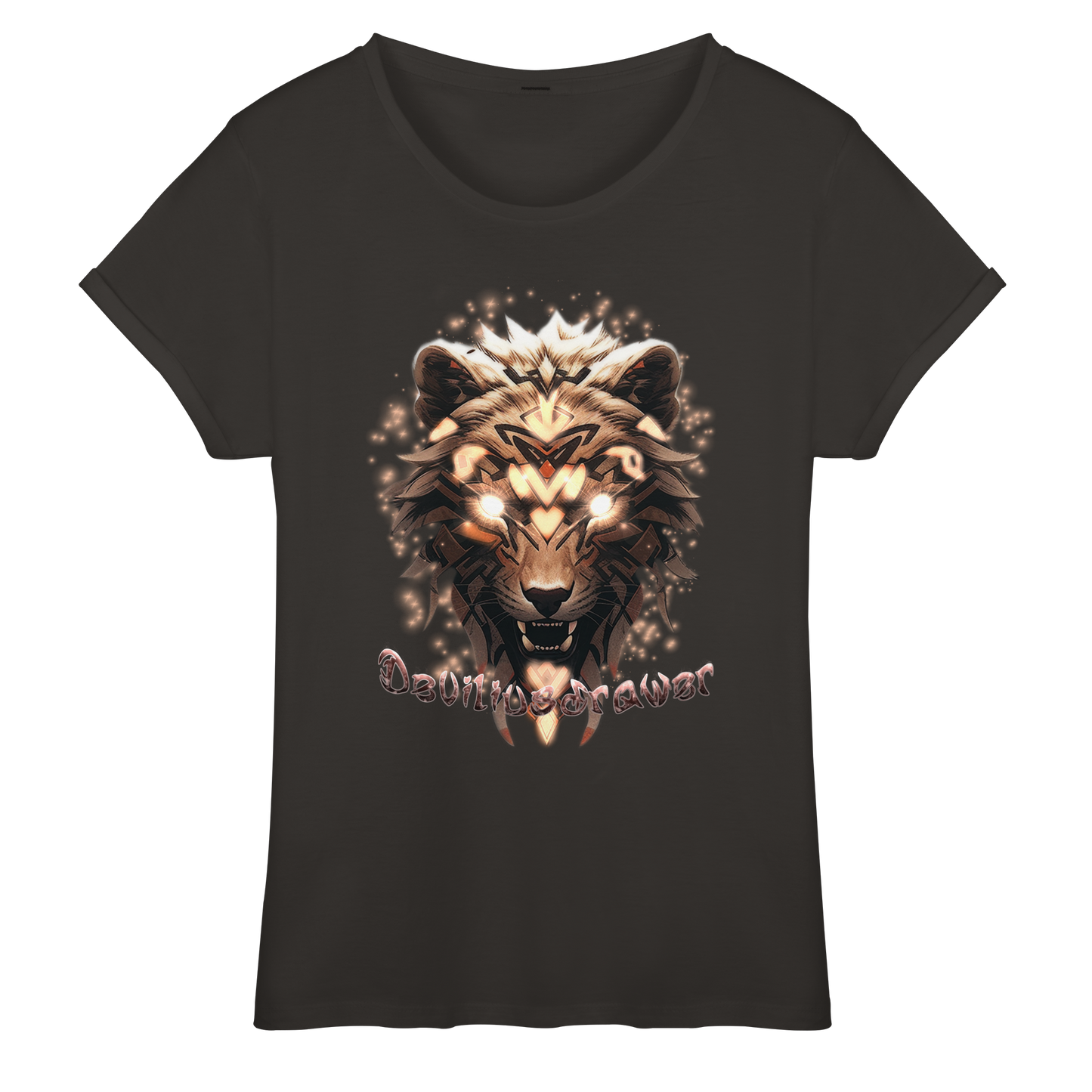 Deviliusdrawer Gold Weartiger - Womens Roll-Up T-Shirt