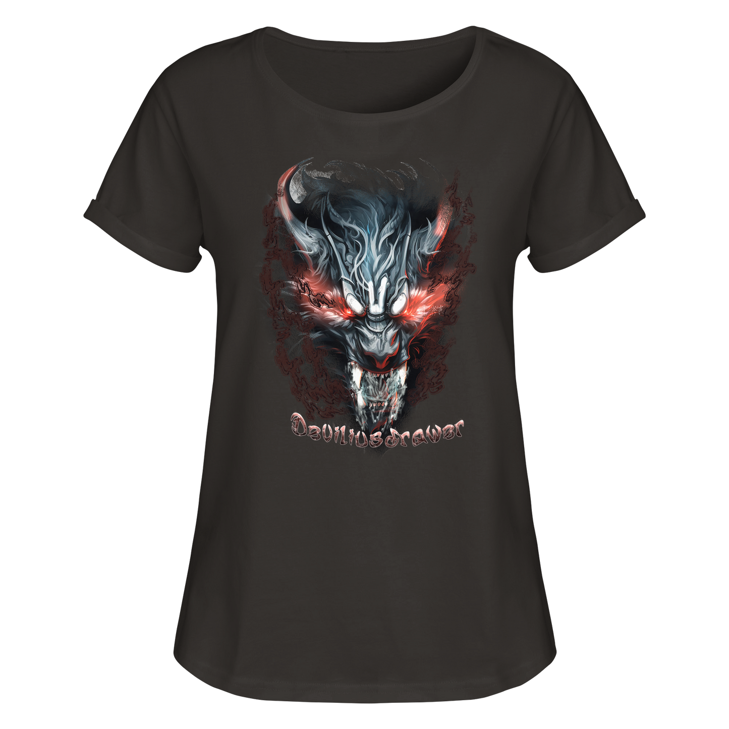 Deviliusdrawer Beast Wolf - Womens Roll-Up T-Shirt