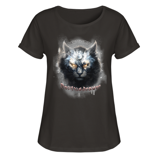 Deviliusdrawer Mysthic Cat - Womens Roll-Up T-Shirt
