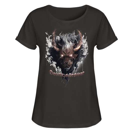 Deviliusdrawer Magic Redeyed Demon - Womens Roll-Up T-Shirt