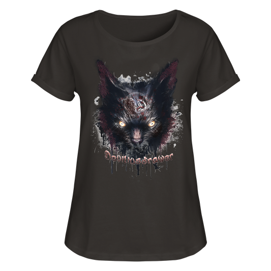 Deviliusdrawer Zombie Cat - Womens Roll-Up T-Shirt