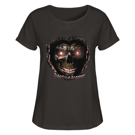 Deviliusdrawer Glow Skeleton - Womens Roll-Up T-Shirt