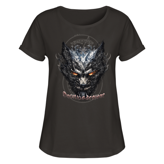 Deviliusdrawer Iron Cat - Womens Roll-Up T-Shirt