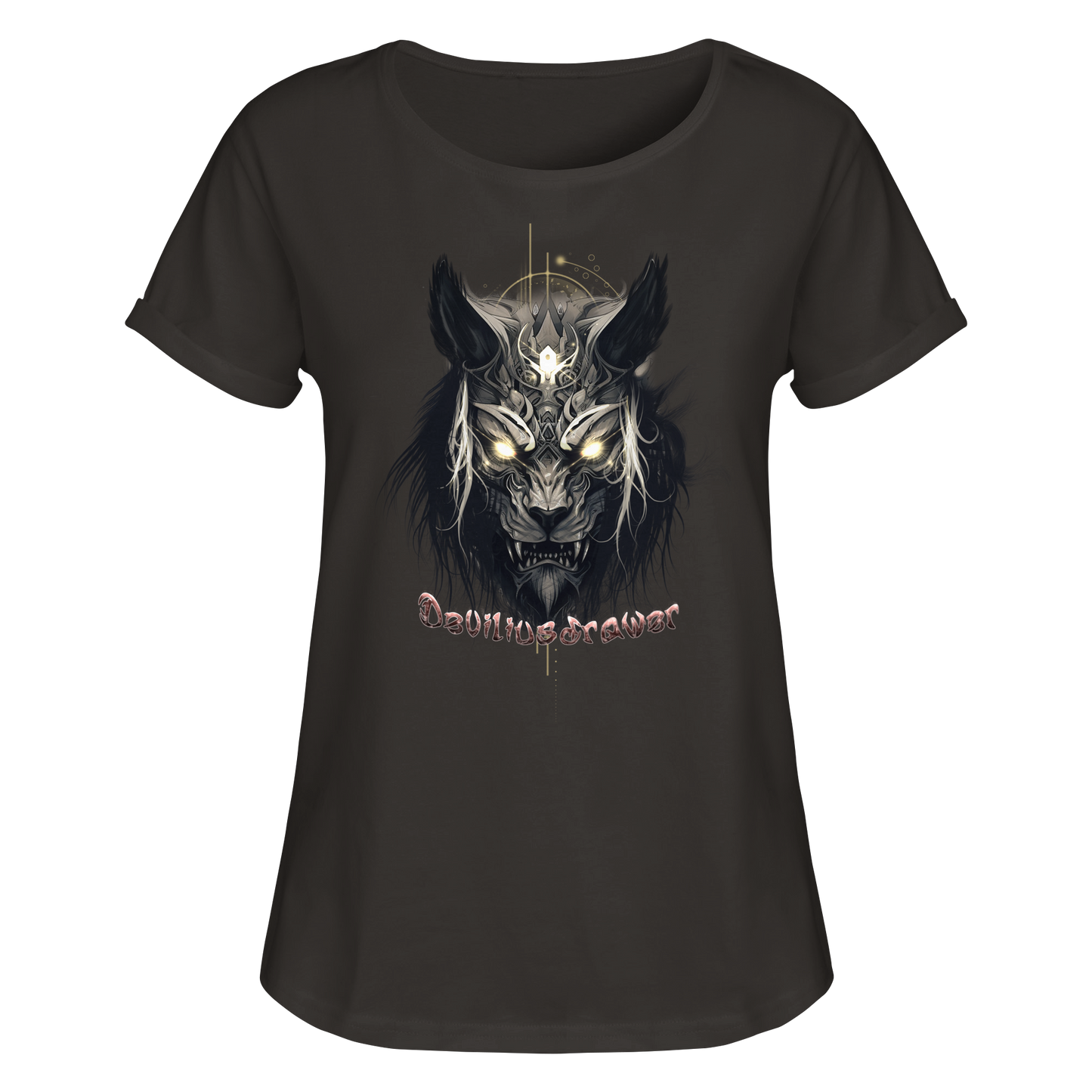 Deviliusdrawer Wolftiger - Womens Roll-Up T-Shirt