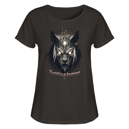 Deviliusdrawer Wolftiger - Womens Roll-Up T-Shirt