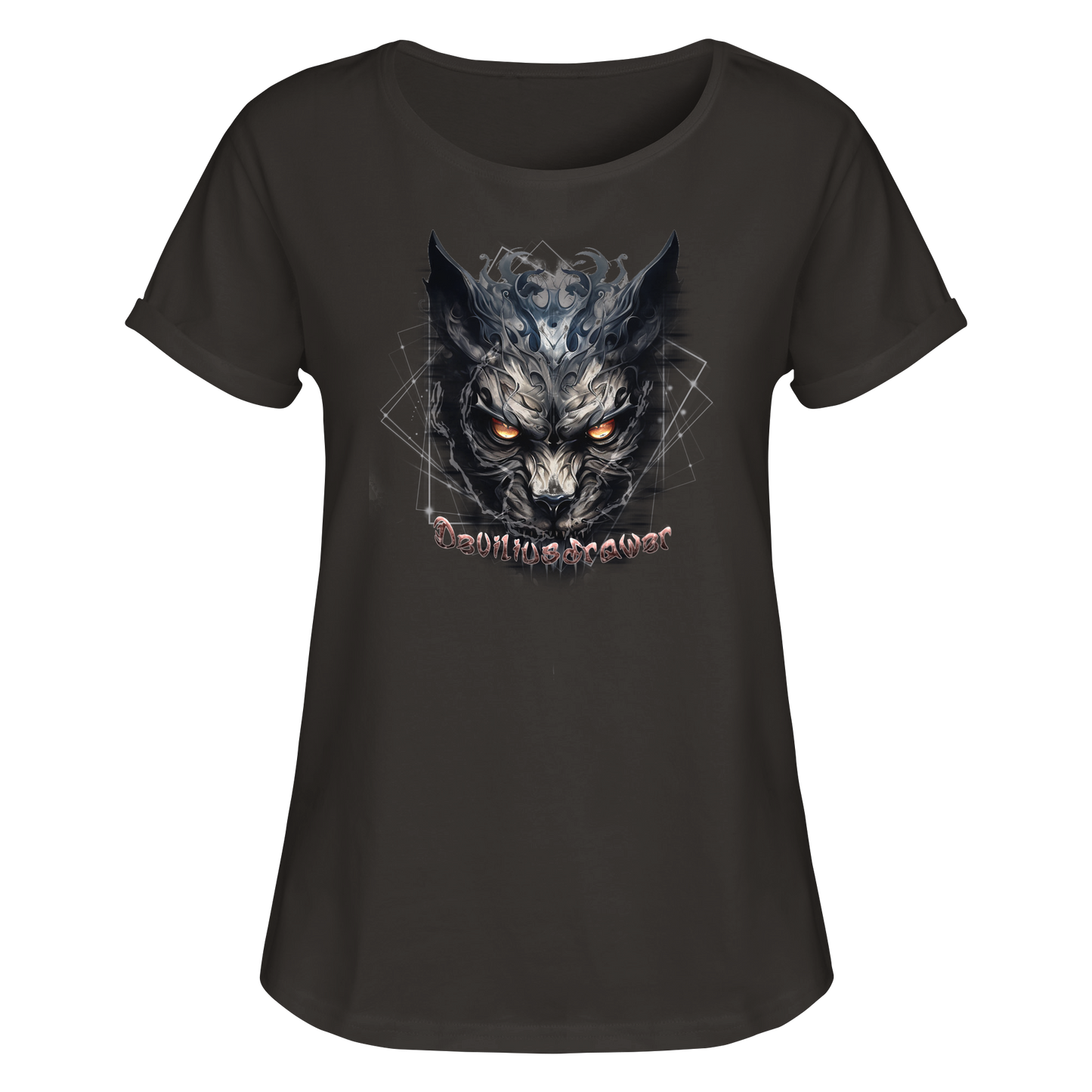 Deviliusdrawer Dark Wearwolf - Womens Roll-Up T-Shirt