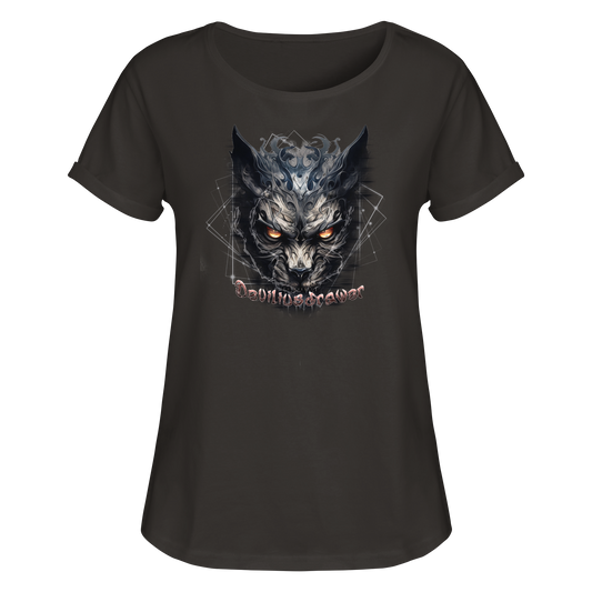 Deviliusdrawer Dark Wearwolf - Womens Roll-Up T-Shirt
