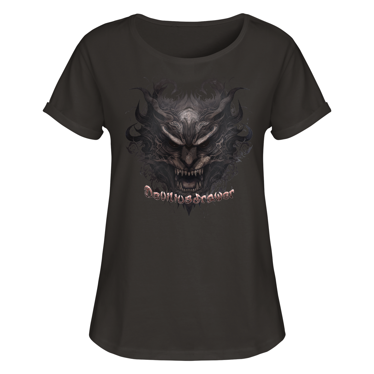 Deviliusdrawer Devils Demon - Womens Roll-Up T-Shirt