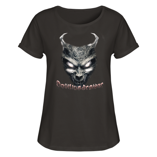 Deviliusdrawer Demonic Evil Zombie - Womens Roll-Up T-Shirt