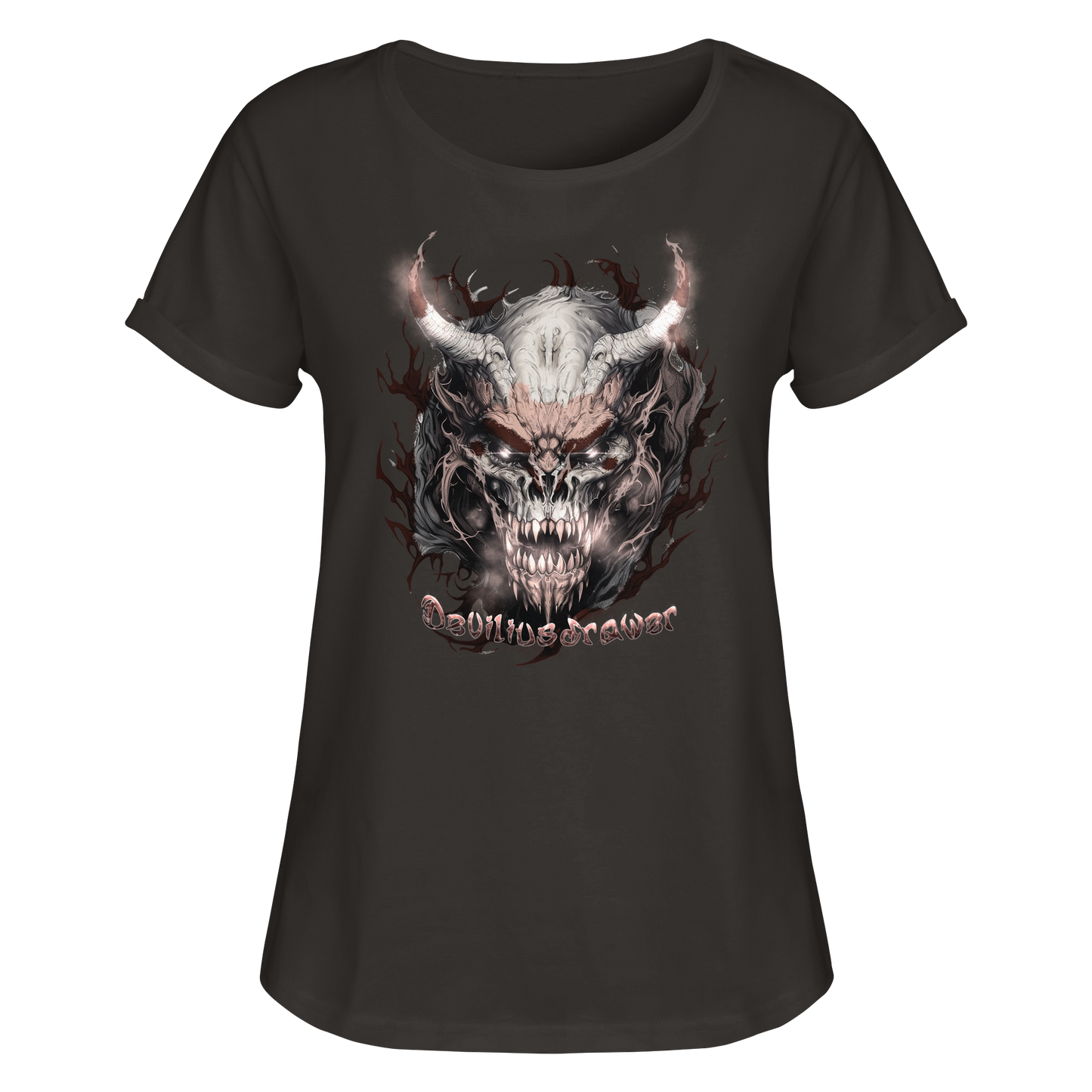 Deviliusdrawer Beast Demon - Womens Roll-Up T-Shirt