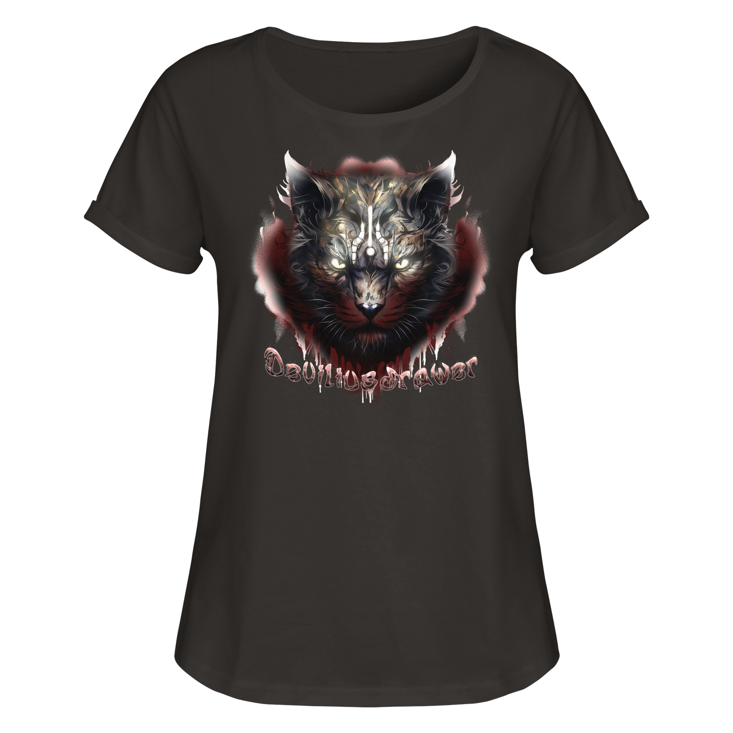 Deviliusdrawer Angry Badass - Womens Roll-Up T-Shirt