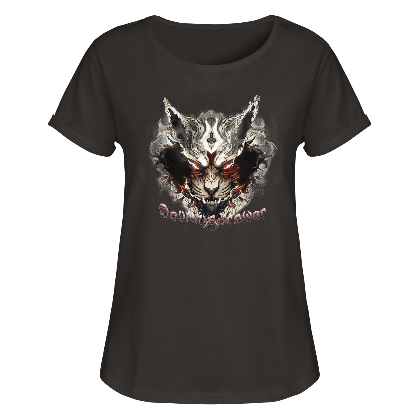 Deviliusdrawer Wild Hotcat  - Womens Roll-Up T-Shirt