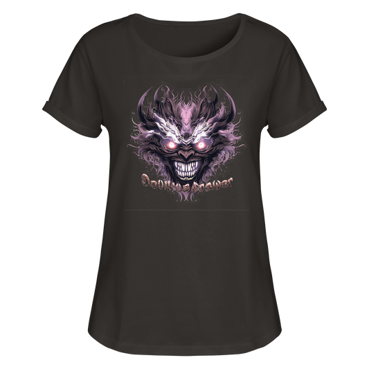 Deviliusdrawer Crazy Mask - Womens Roll-Up T-Shirt