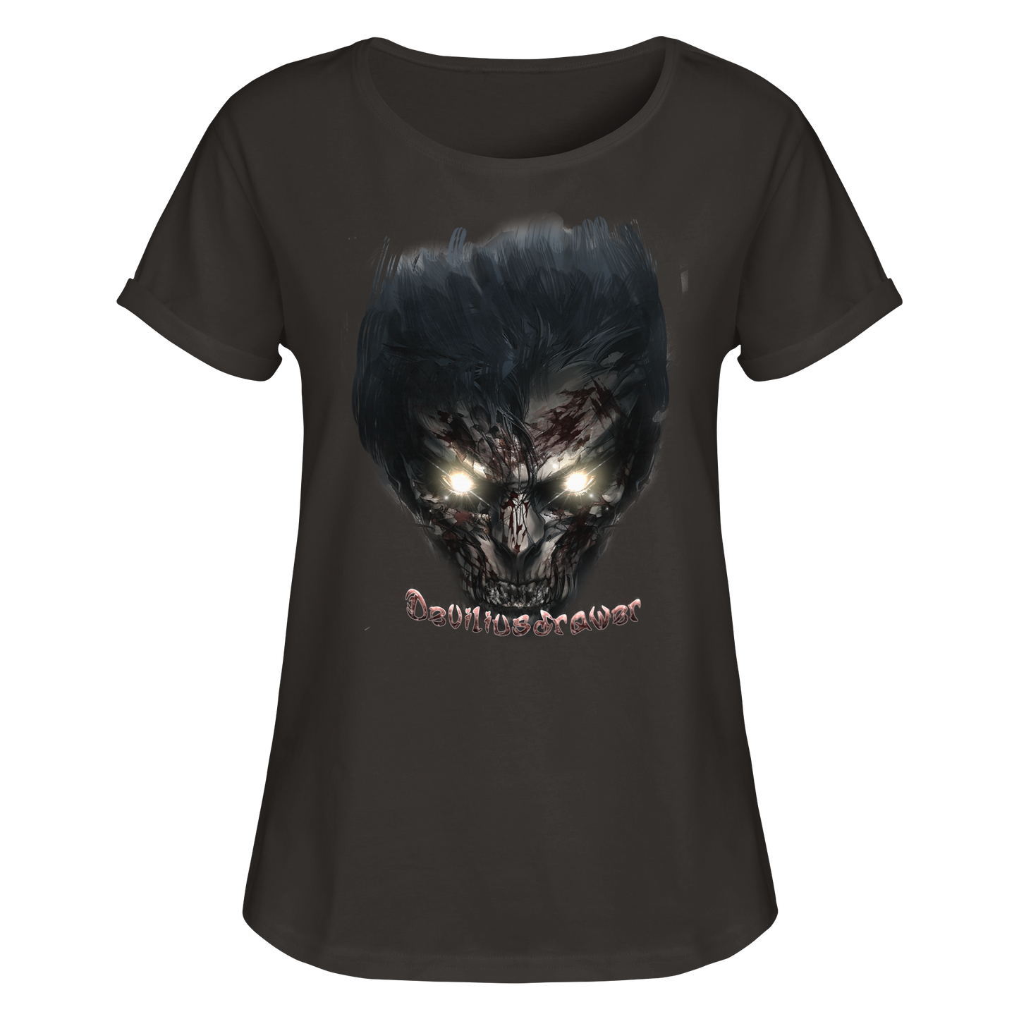 Deviliusdrawer Dark Zombie - Womens Roll-Up T-Shirt