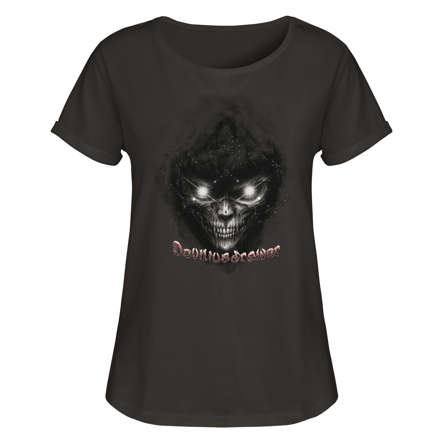 Deviliusdrawer Dark Death - Womens Roll-Up T-Shirt