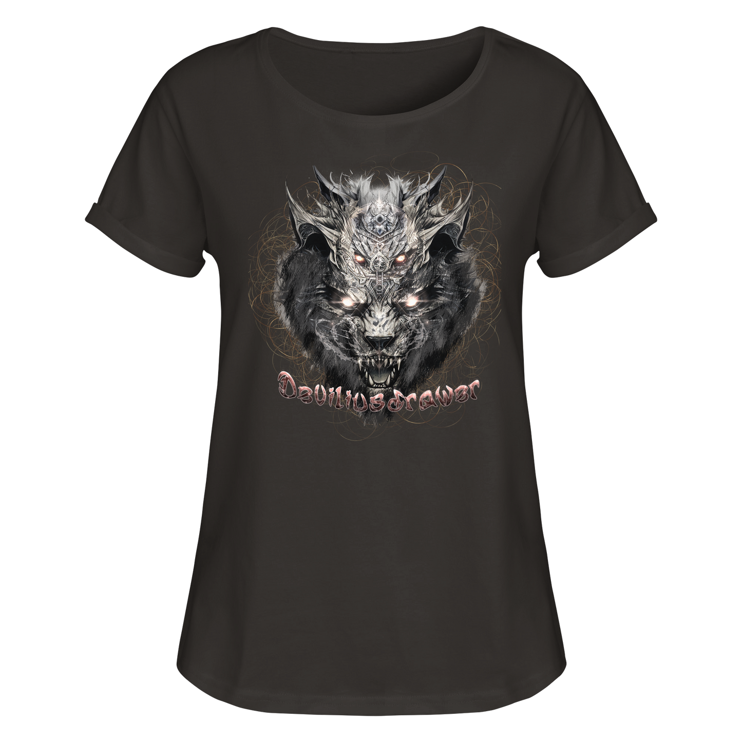 Deviliusdrawer Magical Beast Cat - Womens Roll-Up T-Shirt