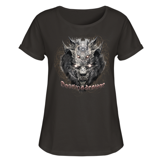 Deviliusdrawer Magical Beast Cat - Womens Roll-Up T-Shirt