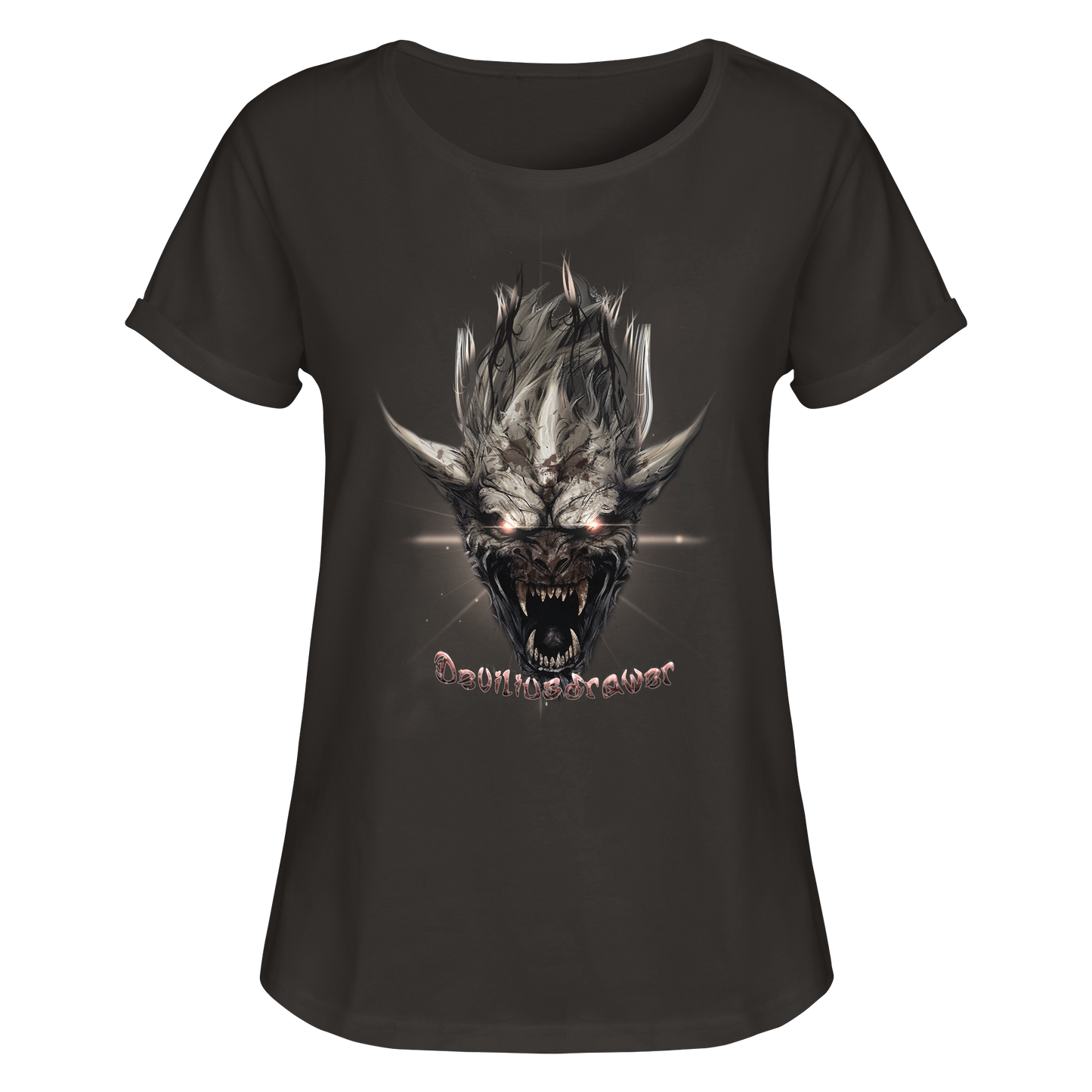 Deviliusdrawer Beast Wearwolf - Womens Roll-Up T-Shirt