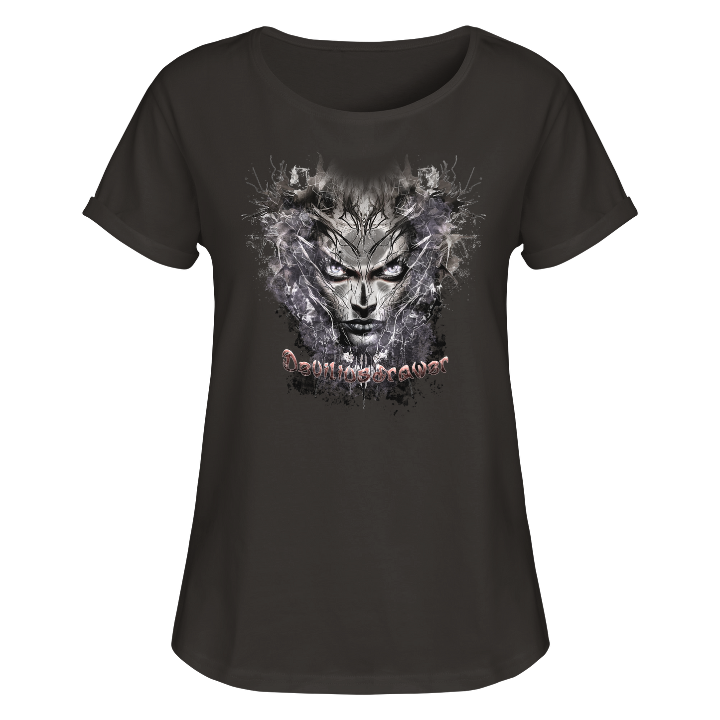 Deviliusdrawer Nature Druid - Womens Roll-Up T-Shirt