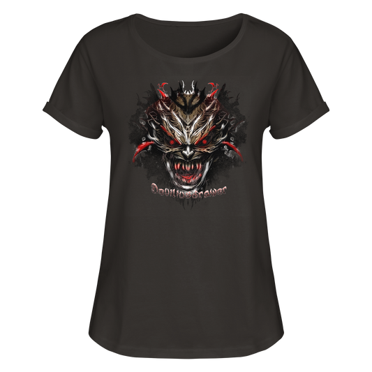Deviliusdrawer Dark Redeyed Devil - Womens Roll-Up T-Shirt