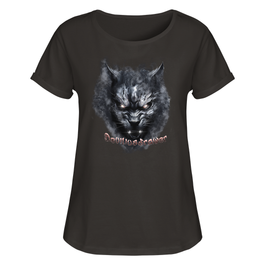 Deviliusdrawer Dark Beast Tiger  - Womens Roll-Up T-Shirt